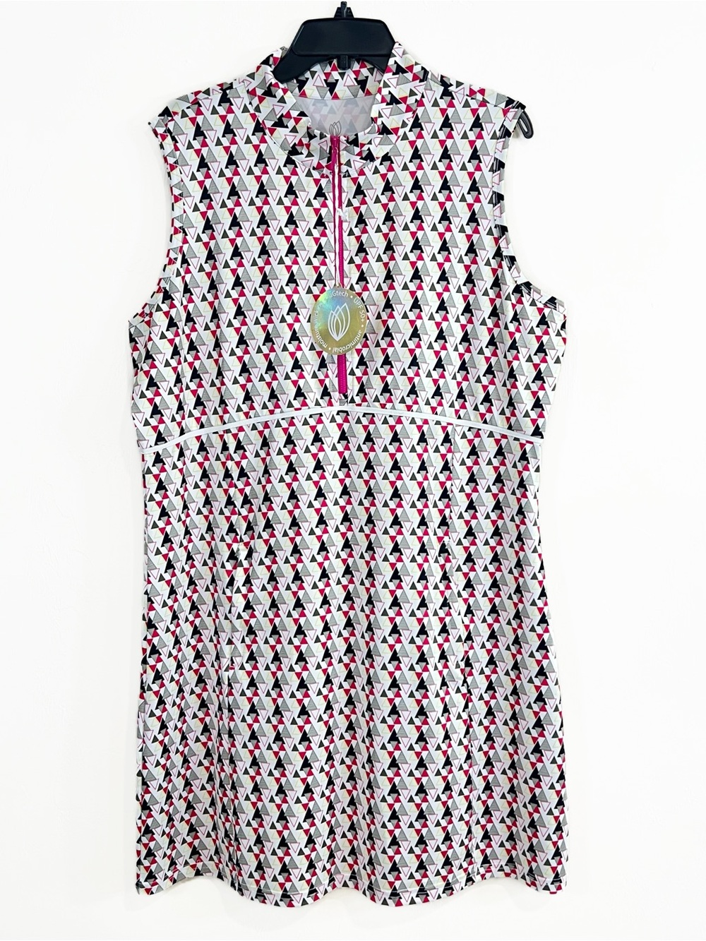 GGBlue UPF 50 Geometric Sleeveless Golf Dress Sporty Size XL NWT